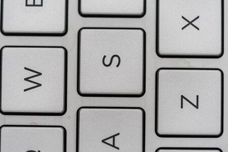 Laptop Keyboard with Coffee Stainsの写真素材