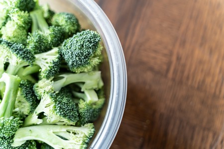 Bowl of fresh Broccoli for healthy eatingの写真素材