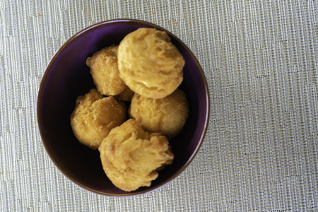Nigerian Deep fried buns served in a bowl