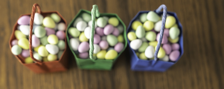 Easter Egg shaped candy in bags for Easter Egg Hunt