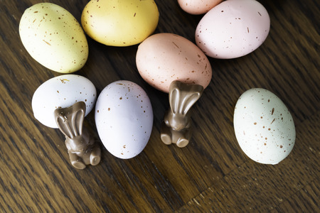 Easter Eggs and Choclate bunnies for Easter Egg Hunt