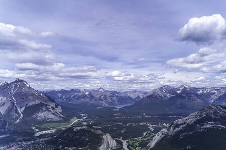 Lakes and rivers around banff in the Banff National Parkの写真素材