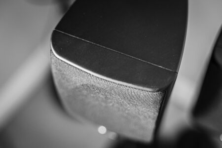 Audio speaker on stand for playing loud musicの写真素材