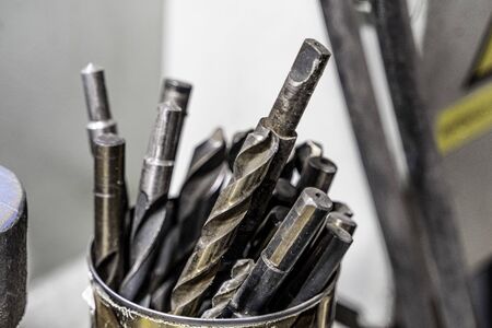 Drill Bits in factory manufacturing workshopの写真素材