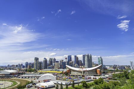 13 July 2017 - Calgary, Alberta, Canada - The Calgary Stampede Groundsのeditorial素材