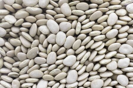 Lima Beans on display in a supermarketの写真素材