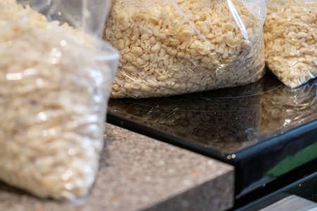 Washed beans used to prepare akara or moi moi beankakeの写真素材