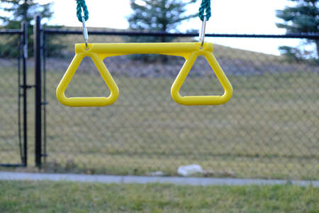 Playground equipment for childrens play and funの写真素材