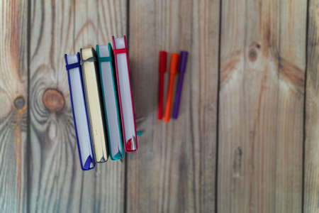 Set of Journal notebooks diaries with pens for writing