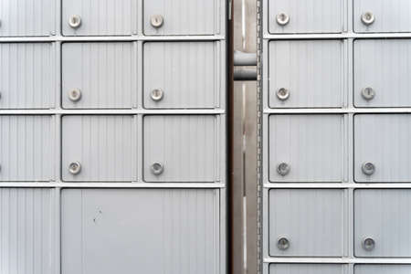 Residential developments Area postal boxes for mail and packagesの写真素材