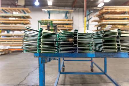 custom metal flashing in metal made in roofing factoryの写真素材