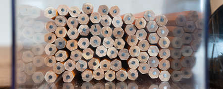 Collection of pencils used for school art