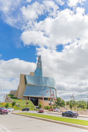 August 6 2022 - Winnipeg Manitoba Canada - The museum of Human rights complexのeditorial素材