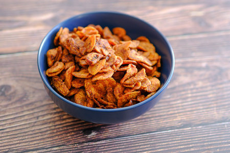 Deep fried sweet plantain chips ready to eat