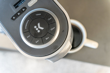 May 13 2024 - Calgary Alberta Canada - Keurig Coffee making machine in officeのeditorial素材