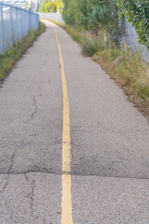 walkway footpath in city urban for exerciseの写真素材