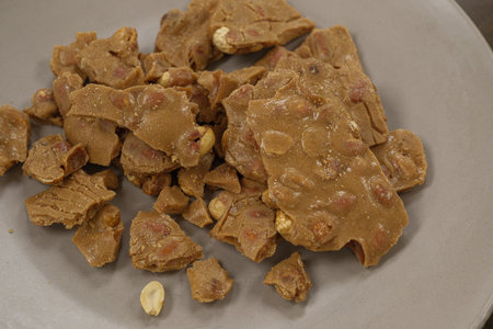 Peanut Brittle candy snack ready to eatの写真素材