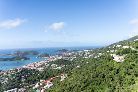 St Thomas US Virgin Islands panoramaの写真素材