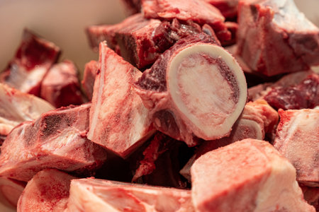 Cow bones to make Beef stock withの写真素材