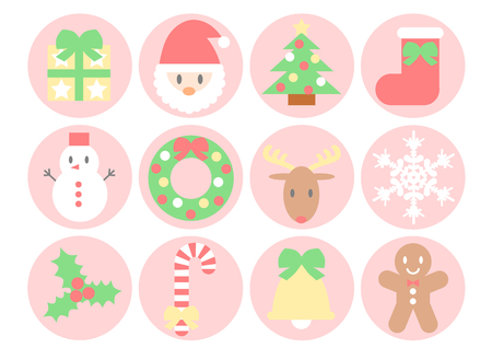 Christmas icon illustrationのイラスト素材