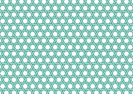 Kagome pattern greenのイラスト素材
