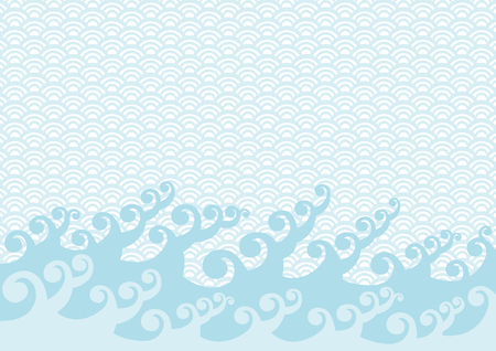 Wave of illustrationのイラスト素材