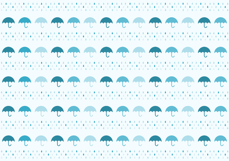 Rain and umbrella Background illustrationのイラスト素材
