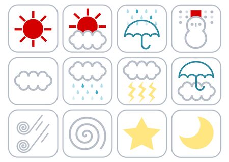 Weather iconsの写真素材