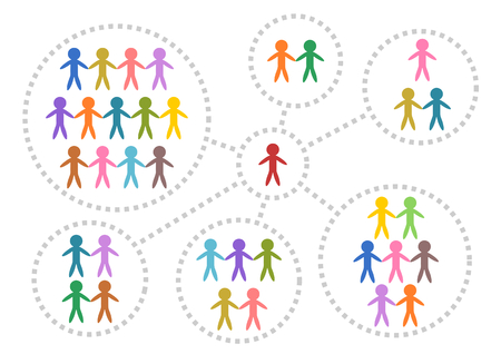 People (teamwork Internet network)のイラスト素材