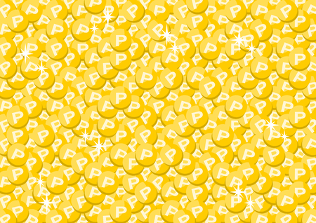 Illustration of the point coin.のイラスト素材