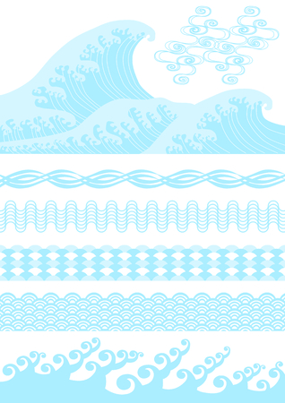 Illustration of waveのイラスト素材
