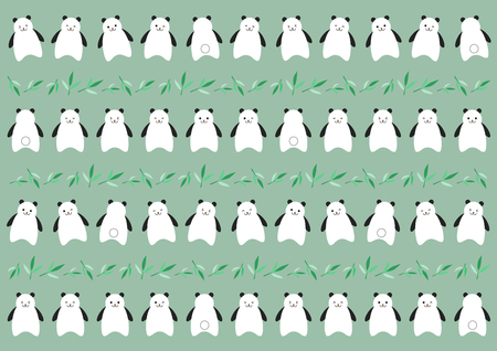 Illustration of pandaのイラスト素材