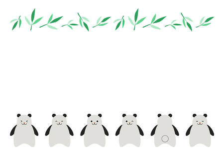 Illustration of pandaのイラスト素材