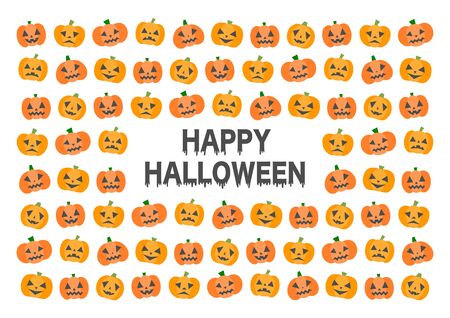 Happy Halloween. Vector illustration of pumpkin.のイラスト素材