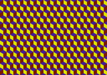 Japanese traditional pattern. Red, blue and Yellow. Background vector illustration.のイラスト素材