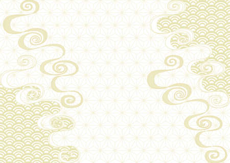 Japanese traditional pattern. Vector background illustration.のイラスト素材