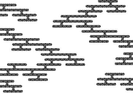 Japanese traditional pattern. Haze or cloud. Vector illustration.のイラスト素材