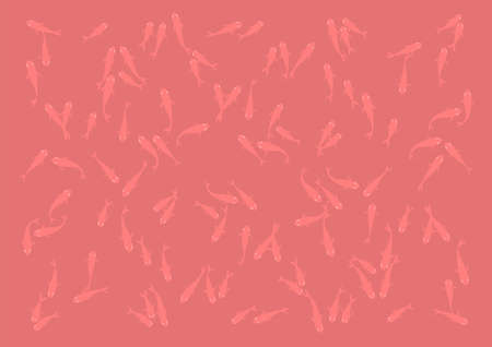 Goldfish pattern. Vector illustration. Background design.のイラスト素材