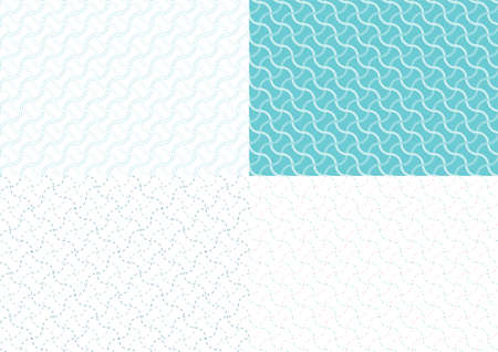 Japanese traditional pattern. Vector background illustration. Various kinds of sets.