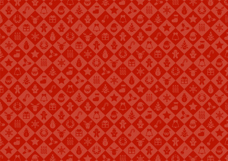 Christmas pattern illustration. Seamless background pattern. Red icon with diamond pattern. Vector illustration.のイラスト素材