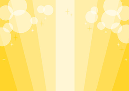 Yellow abstract illustration. Radial sparkling background. Glittering circular light. Vector illustration.のイラスト素材
