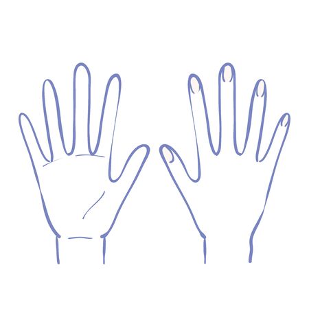 Illustration of palm and back of handのイラスト素材