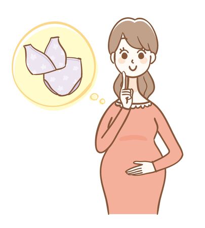 Women who want maternity underwearのイラスト素材