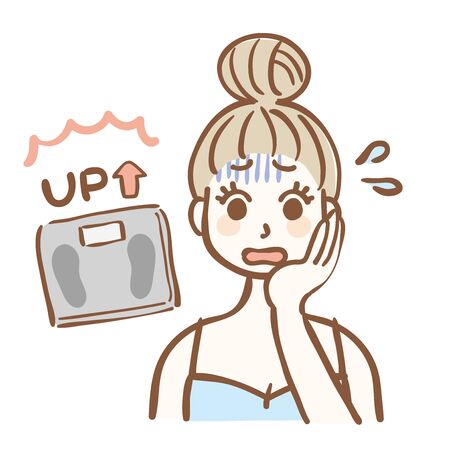 Women who gained weightのイラスト素材