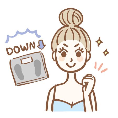Women who lost weightのイラスト素材