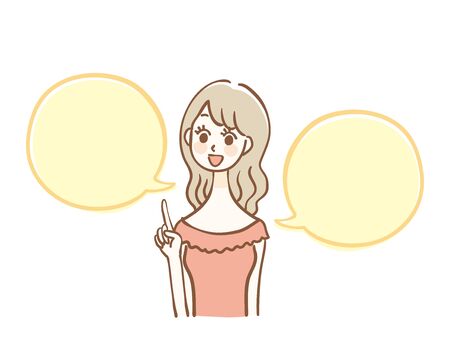 Woman and text space to adviseのイラスト素材
