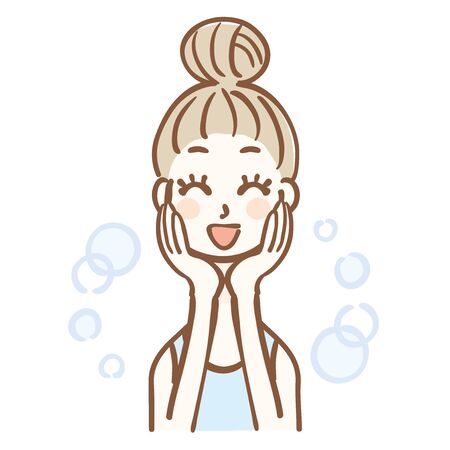 A woman with beautiful skinのイラスト素材