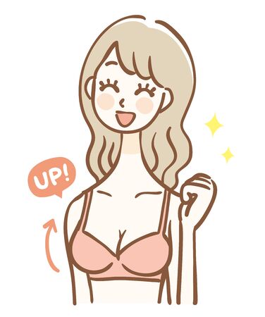 Illustration of a woman with a big breastのイラスト素材