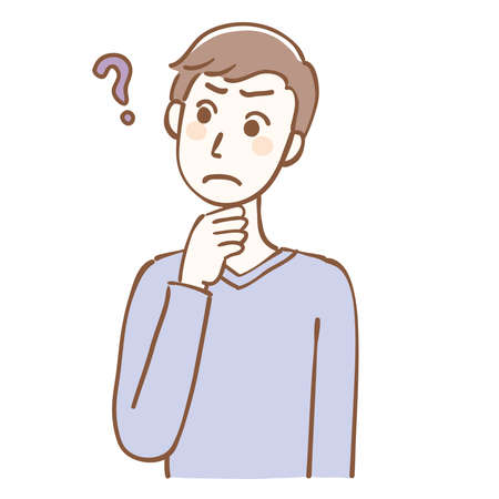 Men's Question Upper Bodyのイラスト素材