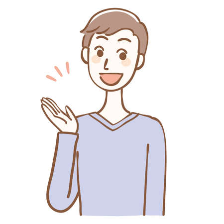 Male introduction Upper bodyのイラスト素材